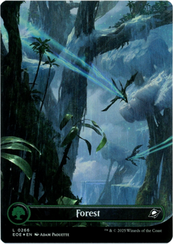 Forest (Borderless Foil) - 0266 - Edge of Eternities - MTG - NM Ships Now - Image 1