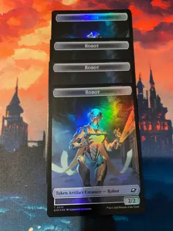 MTG Edge of Eternities Secluded Starforge Showcase Foil + 4 Foil Robot Tokens - Image 2