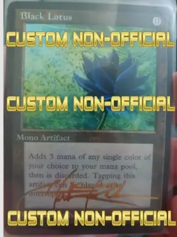 **CUST0M MADE-SEE DETAILS** Black Lotus MTG Christopher Rush *STAMPED* Signature - Image 1
