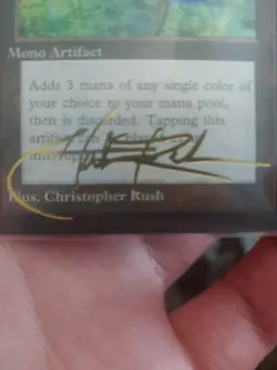 **CUST0M MADE-SEE DETAILS** Black Lotus MTG Christopher Rush *STAMPED* Signature - Image 3