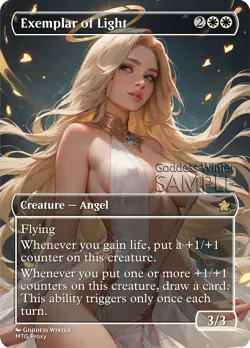 MTG - Exemplar of Light - Fanart Borderless Style - EDH / Playtest - Image 1