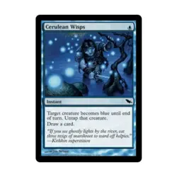 WOTC MtG Shadowmoor Cerulean Wisps (C) EX - Image 1