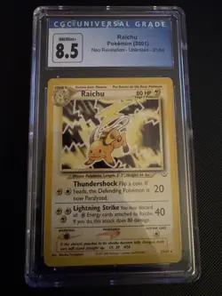 2001 Raichu 21/64 Neo Revelation Regular Graded Pokemon CGC 8.5 R - Image 1