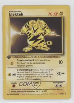 Electabuzz German 1st Ed. Pokemon Base Set #20 1999 nd3 - Image 1