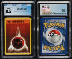 Fighting Energy Shadowless Pokemon Base Set CGC 8.5 1999 0ft7 - Image 3