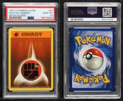 Fighting Energy Shadowless Pokemon Base Set PSA 10 GEM MT 1999 0l24 - Image 3