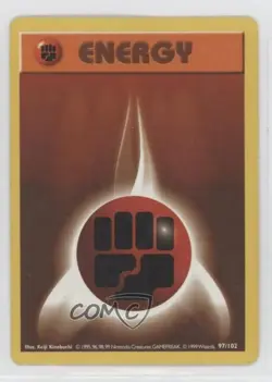 Fighting Energy Shadowless Pokemon Base Set #97 1999 07i7 - Image 1