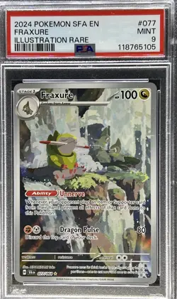 2024 Pokemon Shrouded Fable ** FRAXURE ** Illustration Rare #77 💎 PSA 9 💎 - Image 1