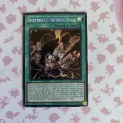 Deception of the Sinful Spoils ROTA-EN055 Secret Rare 1st Ed Yugioh - Image 1