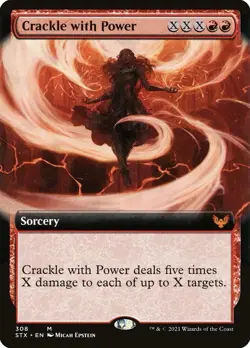 MTG Magic: The Gathering Crackle with Power BORDERLESS LP 308 STX - Image 1