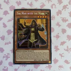 Yugioh - The Man With The Mark Secret Rare MZTM-EN001, Near Mint, 1st Edition - Image 1