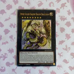 YuGiOh! Divine Golden Shadow Dragon Dragluxion - Ultra Rare 1st Ed. (MZTM-EN014) - Image 1