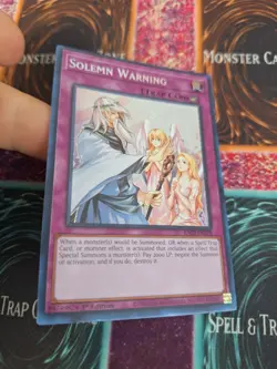 Yugioh Solemn Warning RA02-EN078 Secret Rare 1st Edition Near Mint - Image 2