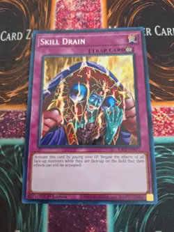 Yugioh Skill Drain RA02-EN077 Secret Rare 1st Edition Near Mint - Image 1