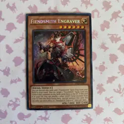 FIENDSMITH ENGRAVER 1st Edition Secret Rare INFO-EN017 NM Yugioh - Image 1