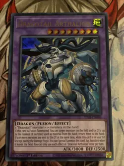 YUGIOH DRACOTAIL ARTHALION ULTRA RARE 1ST NEAR MINT JUSH-EN006 - Image 1