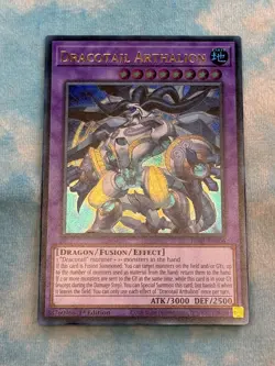YUGIOH DRACOTAIL ARTHALION ULTRA RARE 1ST NEAR MINT JUSH-EN006 - Image 1