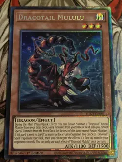 YUGIOH DRACOTAIL MULULU COLLECTORS RARE 1ST NEAR MINT JUSH-EN005 - Image 1
