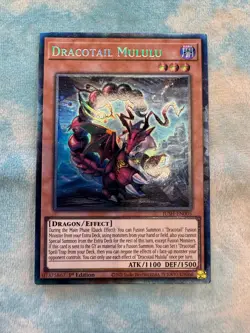 YUGIOH DRACOTAIL MULULU COLLECTORS RARE 1ST NEAR MINT JUSH-EN005 - Image 1