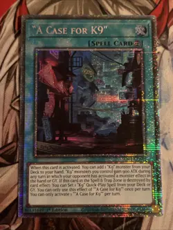 YUGIOH " A CASE FOR K9 "STARLIGHT RARE 1ST NEAR MINT JUSH-EN040 - Image 1