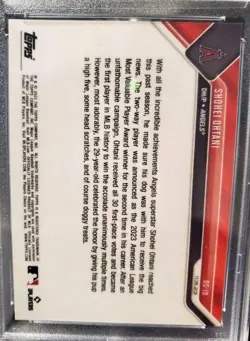 Psa10 Shohei Ohtani Offseason Card Mvp Commemoration 2023 - Image 4