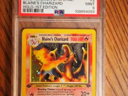 Pokemon 2000 1st Edition Gym Challenge Blaine's Charizard rare foil card PSA 9 - Image 2