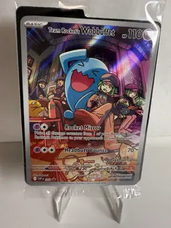 Team Rocket's Wobbuffet #203 Pokemon Center PROMO Card Holo SEALED - Image 1