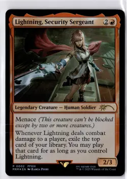 MTG: Final Fantasy Foil Promo: Lightning, Security Sergeant - NM - Image 1