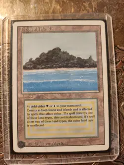 Magic: The Gathering Tropical Island Revised Edition Rare Dual Land Card - Image 1