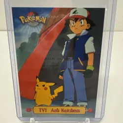 TV1 Ash Ketchum - TV Animation Edition - Pokemon Topps Card - Image 1