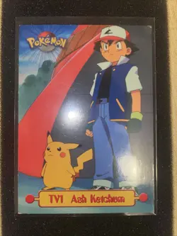 TV1 Ash Ketchum - TV Animation Edition - Pokemon Topps Card - Image 1
