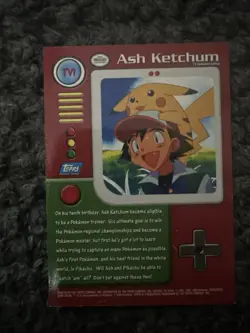 TV1 Ash Ketchum - TV Animation Edition - Pokemon Topps Card - Image 2