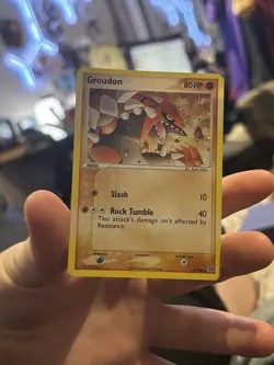 Groudon 5/106 EX Emerald Holo Rare Pokemon Card Delta Species NM - Image 1