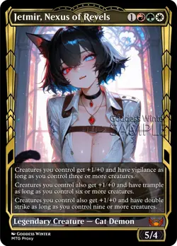 MTG - Jetmir, Nexus of Revels - Fanart Borderless Style - EDH / Playtest - Image 1