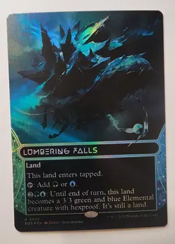 Mtg Edge Of Eternities Lumbering Falls Borderless NM Foil - Image 1