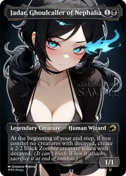 MTG - Jadar, Ghoulcaller of Nephalia - Fanart Borderless Style - EDH / Playtest - Image 1