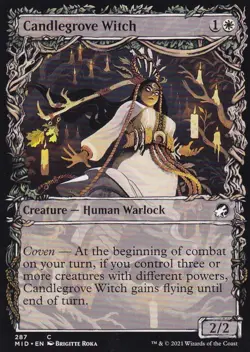 MTG Innistrad Midnight Hunt - Candlegrove Witch - MID 287 - Showcase - Image 2