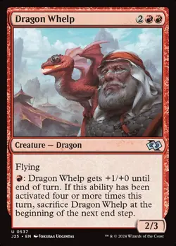 (x4) Dragon Whelp 0537 Play Set Uncommon Foundations Jumpstart MTG Near Mint - Image 1