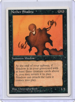 Nether Shadow Fourth Edition 1995 Vintage Rare MTG Magic Card LP - Image 1