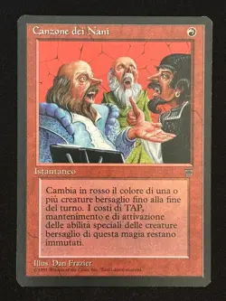 1x MTG Dwarven Song (Italian) - Canzone dei Nani - Legends (LEG) - Magic - Image 1