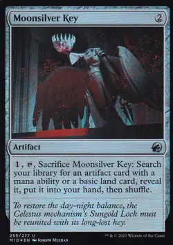 MTG Innistrad Midnight Hunt - Moonsilver Key - MID 255 - FOIL - Image 2