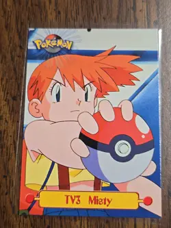1999 Topps Pokemon TV Series 1 #TV3 Misty GREEN Logo 1st Edition - Image 1
