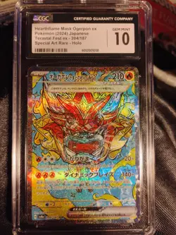 Pokemon Heartflame Mask Ogrepon Japanese Special Art Rare CGC 10 - Image 1