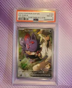 POKEMON CENTER 189 N'S ZORUA JOURNEY TOGETHER PSA 8 PC PROMO SVP #024 - Image 1