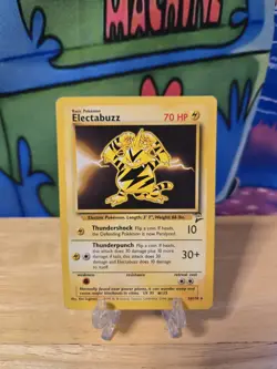 Pokemon Electabuzz 24/130 WotC Base Set 2 Regular Rare LP - Image 1