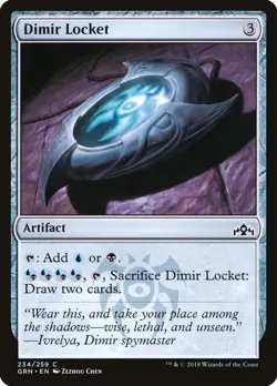 Dimir Locket 34 GRN MTG Colorless Artifact Blue Black Ramp 2018 Zezhou Chen MTG - Image 1