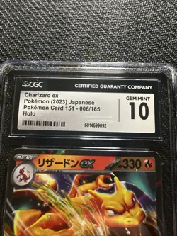 Charizard ex 006/165 CGC 10 GEM MINT JP Pokemon Card 151 RR Holo Rare 🔥 - Image 3