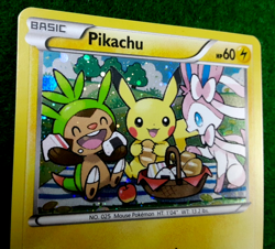 TCG Pokemon 2016 XY BLACK STAR PROMO PIKACHU, Chespin, SYLVEON HOLO Card #XY95 - Image 2