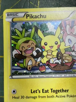 TCG Pokemon 2016 XY Black Star Promo Pikachu, Chespin, Sylveon Holo Card #XY95 - Image 2