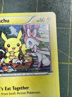 TCG Pokemon 2016 XY Black Star Promo Pikachu, Chespin, Sylveon Holo Card #XY95 - Image 3